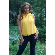 Embroidered blouse "Romance" yellow